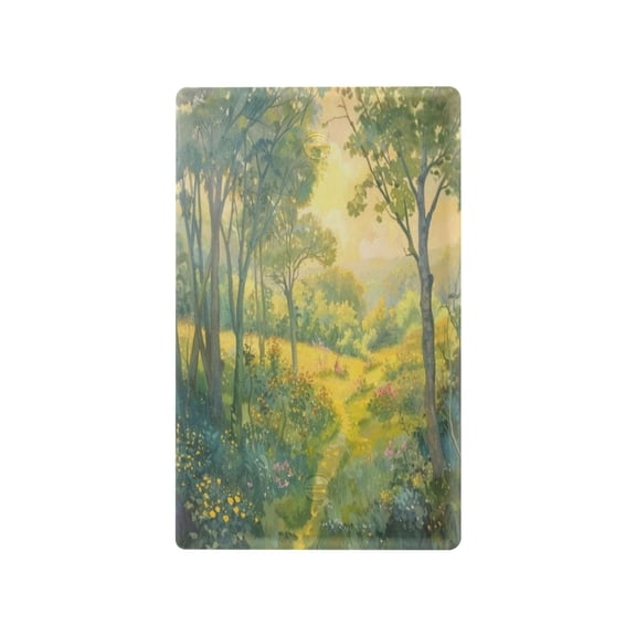Switch Panel Switch Decoration 2.76x4.53x0.28 Inches Toggle Switch Switch Plate Wall Plates Living Room Kitchen Bedroom Study Switches Yellow Light and Green Grass
