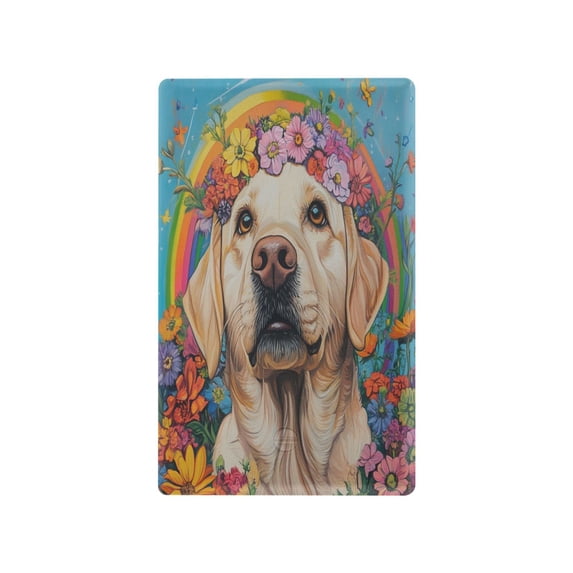 Switch Panel Switch Decoration 2.76x4.53x0.28 Inches Unused Outlet Cover Switch Plate Wall Plates Living Room Kitchen Bedroom Study Switches Big Yellow Rainbow Dog