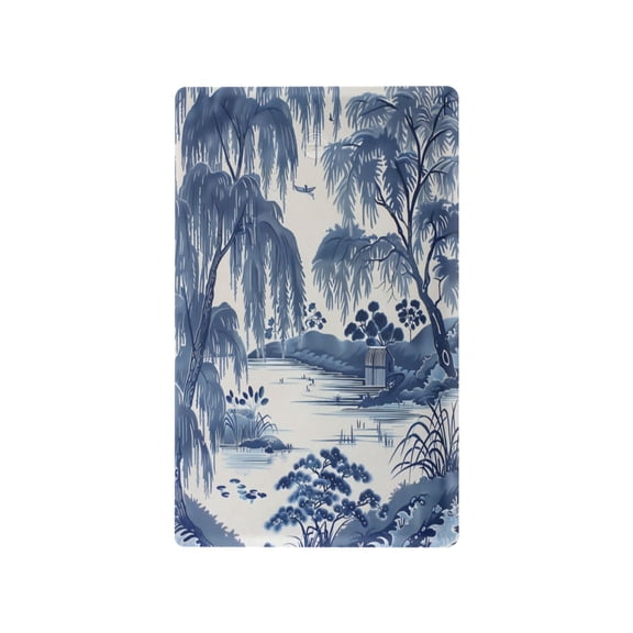 Switch Panel Switch Decoration 2.76x4.53x0.28 Inches Unused Outlet Cover Switch Plate Wall Plates Living Room Kitchen Bedroom Study Switches Blue Willow