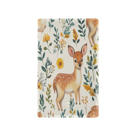 Switch Panel Switch Decoration 2.76x4.53x0.28 Inches Unused Outlet Cover Switch Plate Wall Plates Living Room Kitchen Bedroom Study Switches Cartoon Yellow Deer