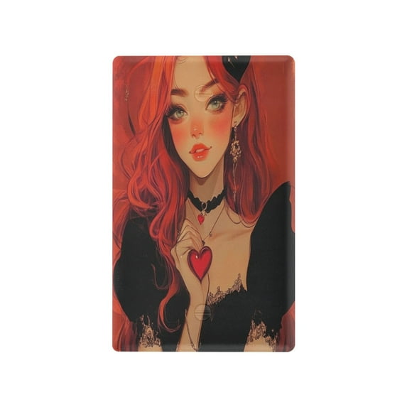 Switch Panel Switch Decoration 2.76x4.53x0.28 Inches Unused Outlet Cover Switch Plate Wall Plates Living Room Kitchen Bedroom Study Switches Cartoon Beauty
