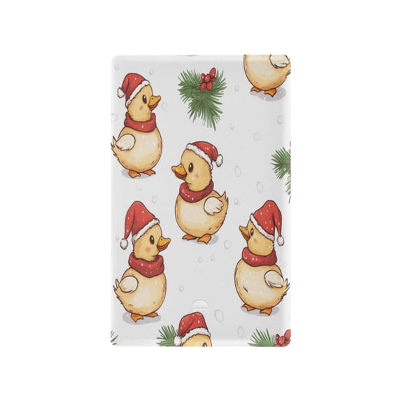 Switch Panel Switch Decoration 2.76x4.53x0.28 Inches Unused Outlet Cover Switch Plate Wall Plates Living Room Kitchen Bedroom Study Switches Christmas Cute Duck
