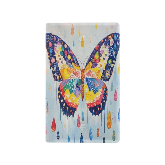 Switch Panel Switch Decoration 2.76x4.53x0.28 Inches Unused Outlet Cover Switch Plate Wall Plates Living Room Kitchen Bedroom Study Switches Cool Beautiful Butterfly