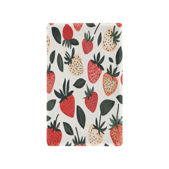 Switch Panel Switch Decoration 2.76x4.53x0.28 Inches Unused Outlet Cover Switch Plate Wall Plates Living Room Kitchen Bedroom Study Switches Cute Little Strawberry Seamless1