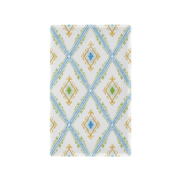 Switch Panel Switch Decoration 2.76x4.53x0.28 Inches Unused Outlet Cover Switch Plate Wall Plates Living Room Kitchen Bedroom Study Switches Diamond Lattice Seamless Border