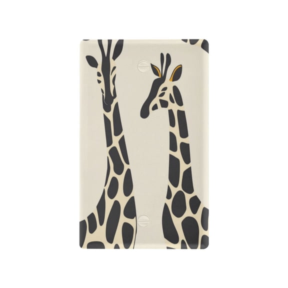 Switch Panel Switch Decoration 2.76x4.53x0.28 Inches Unused Outlet Cover Switch Plate Wall Plates Living Room Kitchen Bedroom Study Switches Gray Giraffe