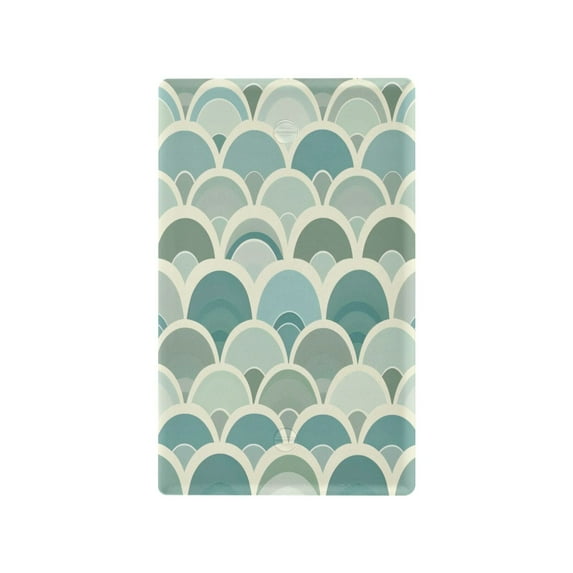 Switch Panel Switch Decoration 2.76x4.53x0.28 Inches Unused Outlet Cover Switch Plate Wall Plates Living Room Kitchen Bedroom Study Switches Green Semicircle Seamless