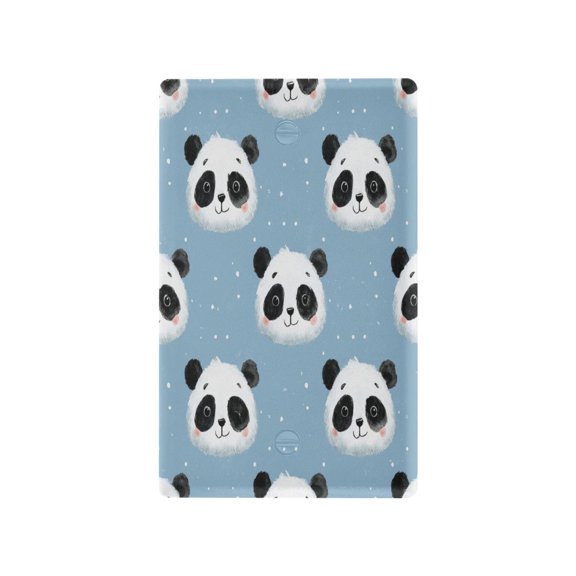 Switch Panel Switch Decoration 2.76x4.53x0.28 Inches Unused Outlet Cover Switch Plate Wall Plates Living Room Kitchen Bedroom Study Switches Light Blue Panda White Dots