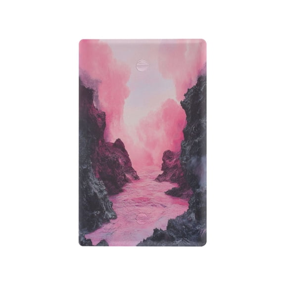 Switch Panel Switch Decoration 2.76x4.53x0.28 Inches Unused Outlet Cover Switch Plate Wall Plates Living Room Kitchen Bedroom Study Switches Pink Lava