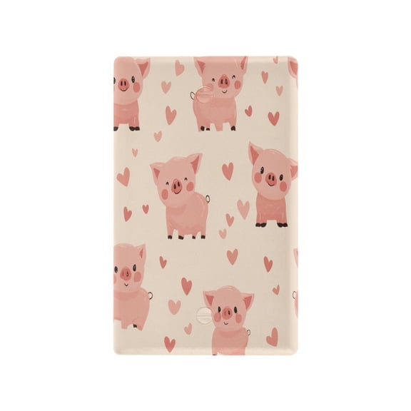 Switch Panel Switch Decoration 2.76x4.53x0.28 Inches Unused Outlet Cover Switch Plate Wall Plates Living Room Kitchen Bedroom Study Switches Pink Pig Seamless