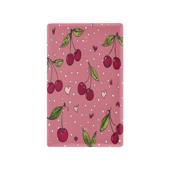 Switch Panel Switch Decoration 2.76x4.53x0.28 Inches Unused Outlet Cover Switch Plate Wall Plates Living Room Kitchen Bedroom Study Switches Sweet Cherry Chart Pattern