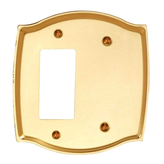 Switch Plate Bright Solid Brass GFI Blank | Renovator's Supply
