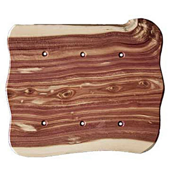 Switch Plate - Rustic - 3 Blank - Juniper