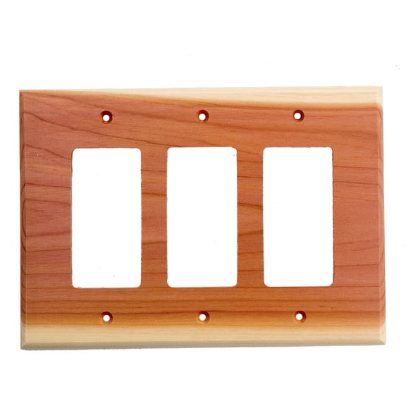 Switch Plate - Rustic - 3 Rocker - Juniper