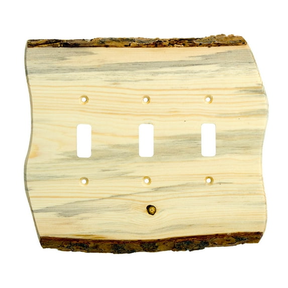 Switch Plate - Rustic - 3 Toggle - Blued Pine