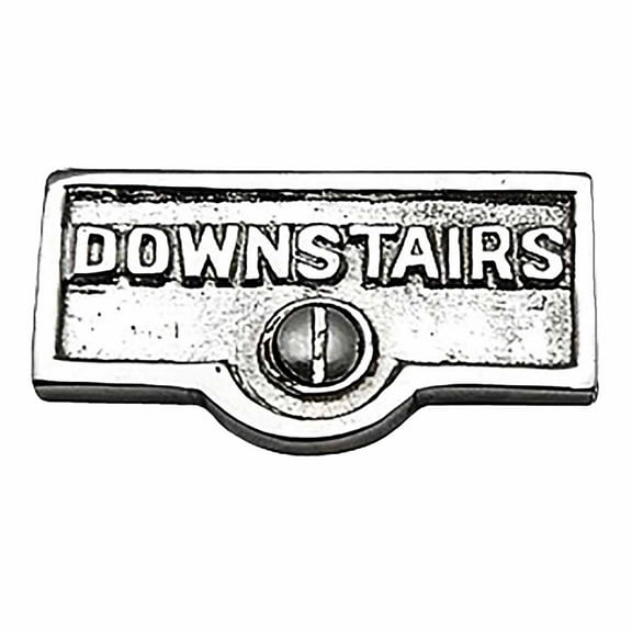 Switch Plate Tags DOWNSTAIRS Name Signs Labels Chrome Brass Traditional Engraved Wall Light Switch Cover Labels | Renovators Supply