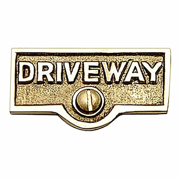 Switch Plate Tags DRIVEWAY Name Signs Labels Brass Traditional Engraved Wall Light Switch Cover Labels | Renovators Supply