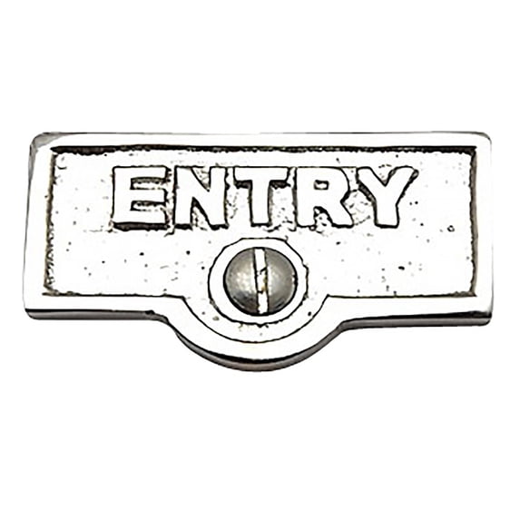Switch Plate Tags ENTRY Name Signs Labels Chrome Brass Traditional Engraved Wall Light Switch Cover Labels Renovators Supply