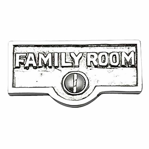 Switch Plate Tags FAMILY ROOM Name Signs Label Chrome Brass Traditional Engraved Wall Light Switch Cover Labels | Renovators Supply