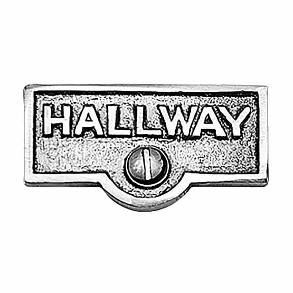 Switch Plate Tags HALLWAY Name Signs Labels Chrome Brass Traditional Engraved Wall Light Switch Cover Labels w/Mounting Screw
