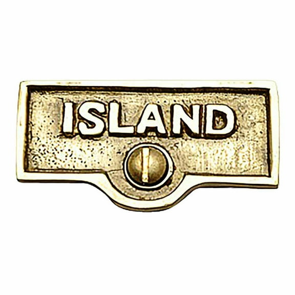 Switch Plate Tags ISLAND Name Signs Labels Lacquered Brass Traditional Engraved Wall Light Switch Cover Labels Renovators Supply