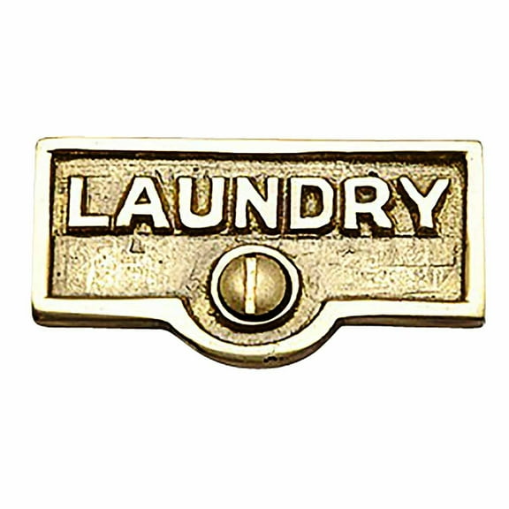 Switch Plate Tags LAUNDRY Name Signs Labels Lacquered Brass Traditional Engraved Wall Light Switch Cover Labels Renovators Supply