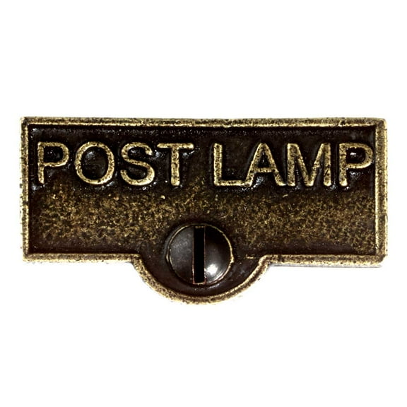 Switch Plate Tags POST LAMP Name Signs Label Board Cast Brass Traditional Engraved Wall Light Switch Cover Labels Renovators Supply