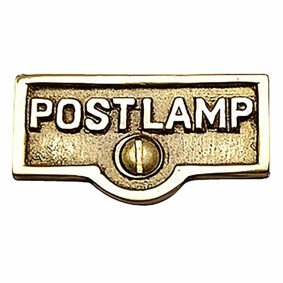 Switch Plate Tags POST LAMP Name Signs Labels Brass Traditional Engraved Wall Light Switch Cover Labels | Renovators Supply