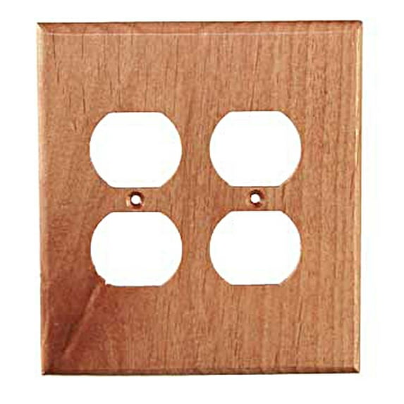 Switch Plate - Traditional - 2 Duplex - Alder
