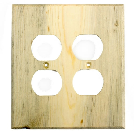 Switch Plate - Traditional - 2 Duplex - Blued Pine