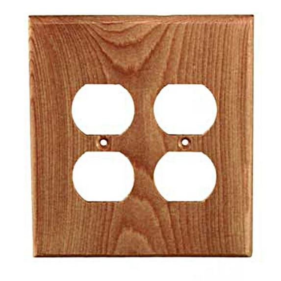 Switch Plate - Traditional - 2 Duplex - Douglas Fir