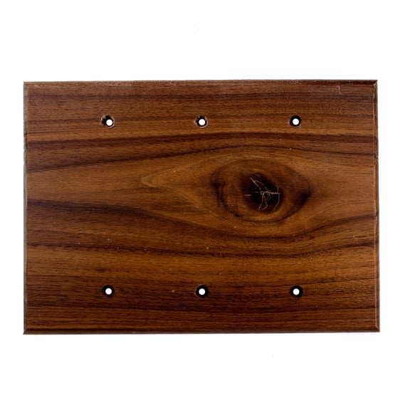 Switch Plate - Traditional - 3 Blank - Black Walnut