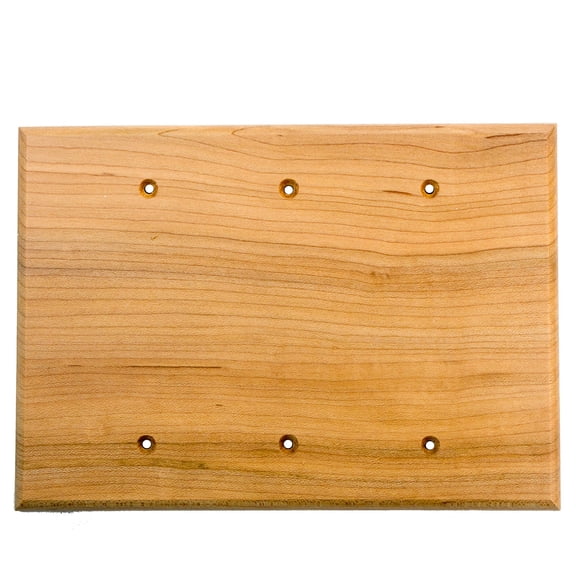 Switch Plate - Traditional - 3 Blank - Rustic Hickory