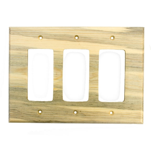 Switch Plate - Traditional - 3 Rocker - Blued Pine