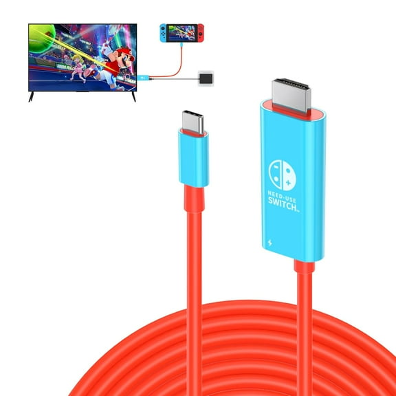 Switch Portable HDMI Cable, Compatible with Nintendo NS/OLED Type USB C to 4K HDMI Switch Dock TV Adapter, Compatibility for Switch and Supports Monile Travel Phones and Tablets with DP Function, 2m