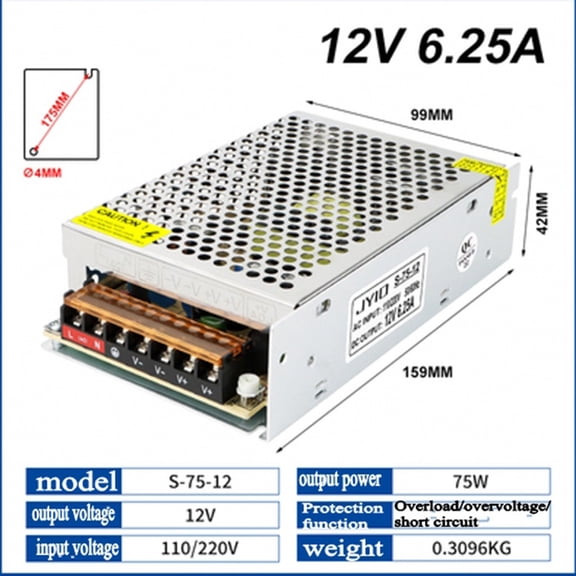 Switch Power Supply Transformer AC220V To 12V 24V Adapter for LED Strip 25W-350W