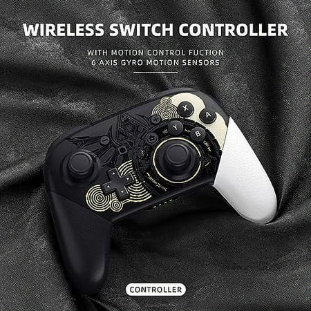 For Switch Pro Controller, Wireless Switch Controller Compatible with SWITCH/OLED/LITE, Switch Remote Gamepad with NFC, 6-Axis Gyro, Dual Motor Vibration, Wake Up Function