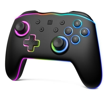 Switch Pro Controller for Nintendo Switch Controller/PC/OLED, FIEHDUW Wireless Switch Controllers with RGB Light,TURBO & Wakeup