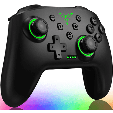 Switch Controller, QQV Switch Pro Controller for Nintendo Switch Controller/Switch Lite/OLED, Wireless Switch Controllers with Light, Programmable, TURBO & Wakeup