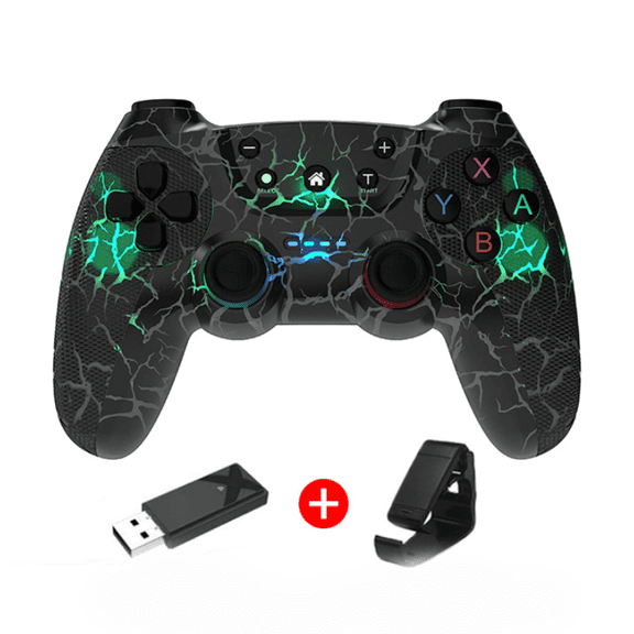 Switch Pro Wireless Gamepad with Gyroscope, Vibration and Crack Lighting Effects