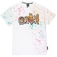 thumbnail image 1 of Switch Remarkable Men's T-Shirt Metallic Applique Cash Paint Splatter Tee (Medium, White), 1 of 1