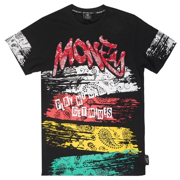 Switch Remarkable Men's T-Shirt Paisley Paint Brush Play No Games Get Mines Tee (Large, Black)