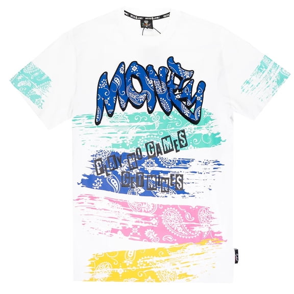 Switch Remarkable Men's T-Shirt Paisley Paint Brush Play No Games Get Mines Tee (Medium, White)