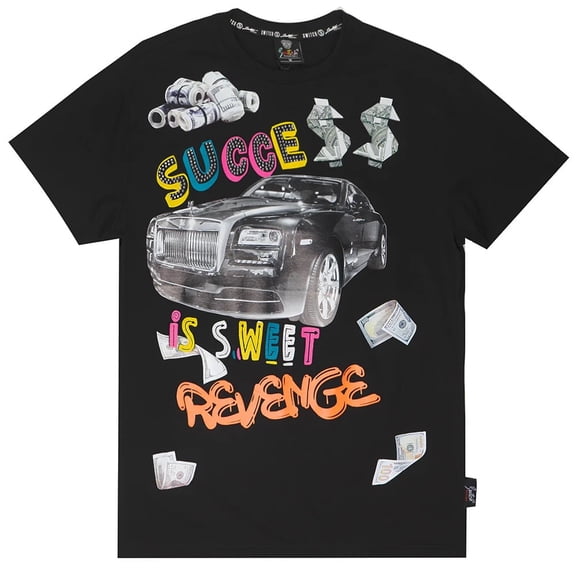 Switch Remarkable Men's T-Shirt Succe Is Sweet Revenge Rolls Royce Money Tee (Large, Black)