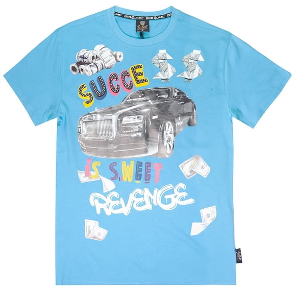 Switch Remarkable Men's T-Shirt Succe Is Sweet Revenge Rolls Royce Money Tee (Large, Sky Blue)