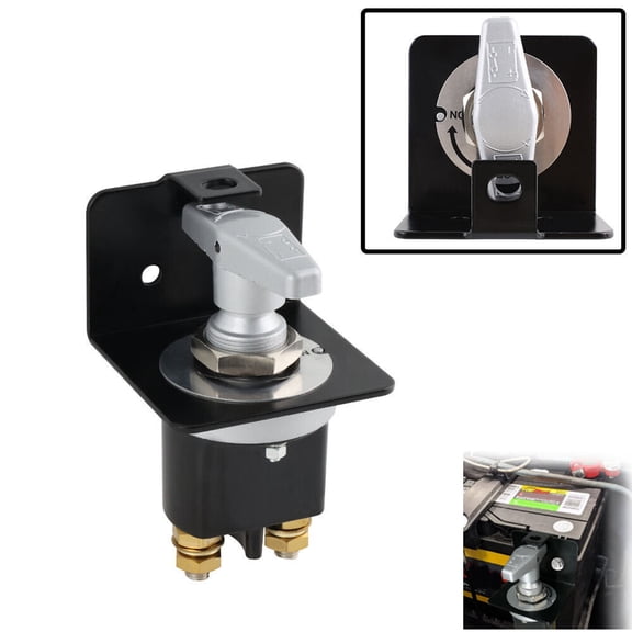 Switch,Rotary Handle With Lock-out Plate Boat Switch 500a Car Rv Waterproof 500a 12v/24v/36v Handle Car Battery Cut Off 20247