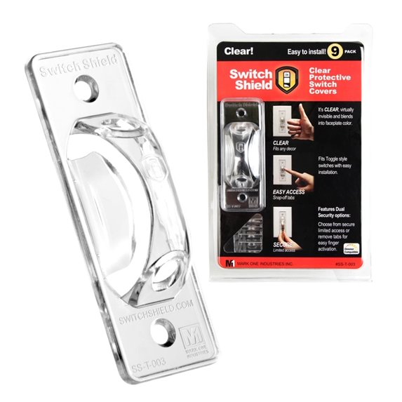 Switch Shield Switch Shield Clear Light Switch Guard (9 Pack)