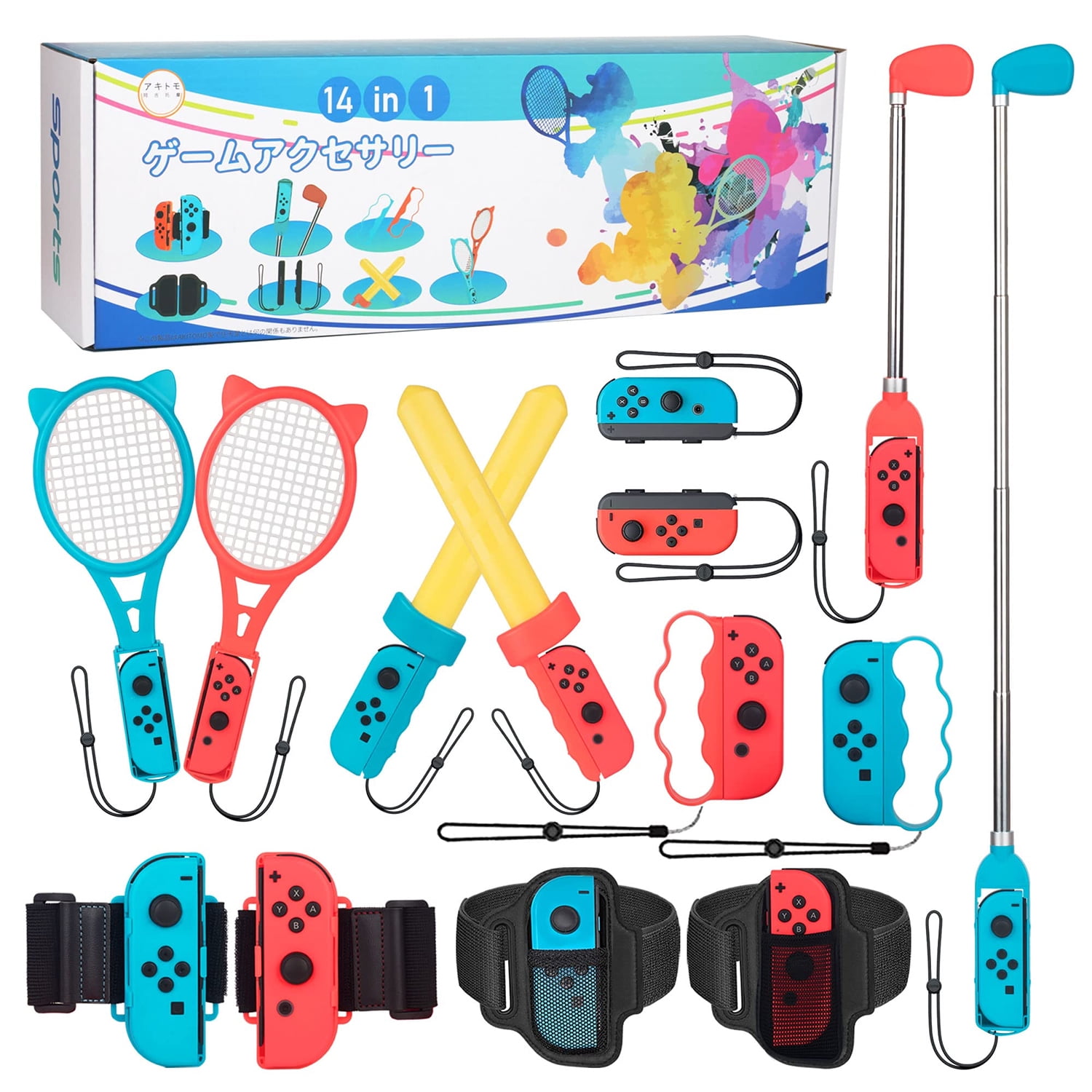 Switch Sports Accessories Bundle 14 in 1 Accessories Kit for Nintendo