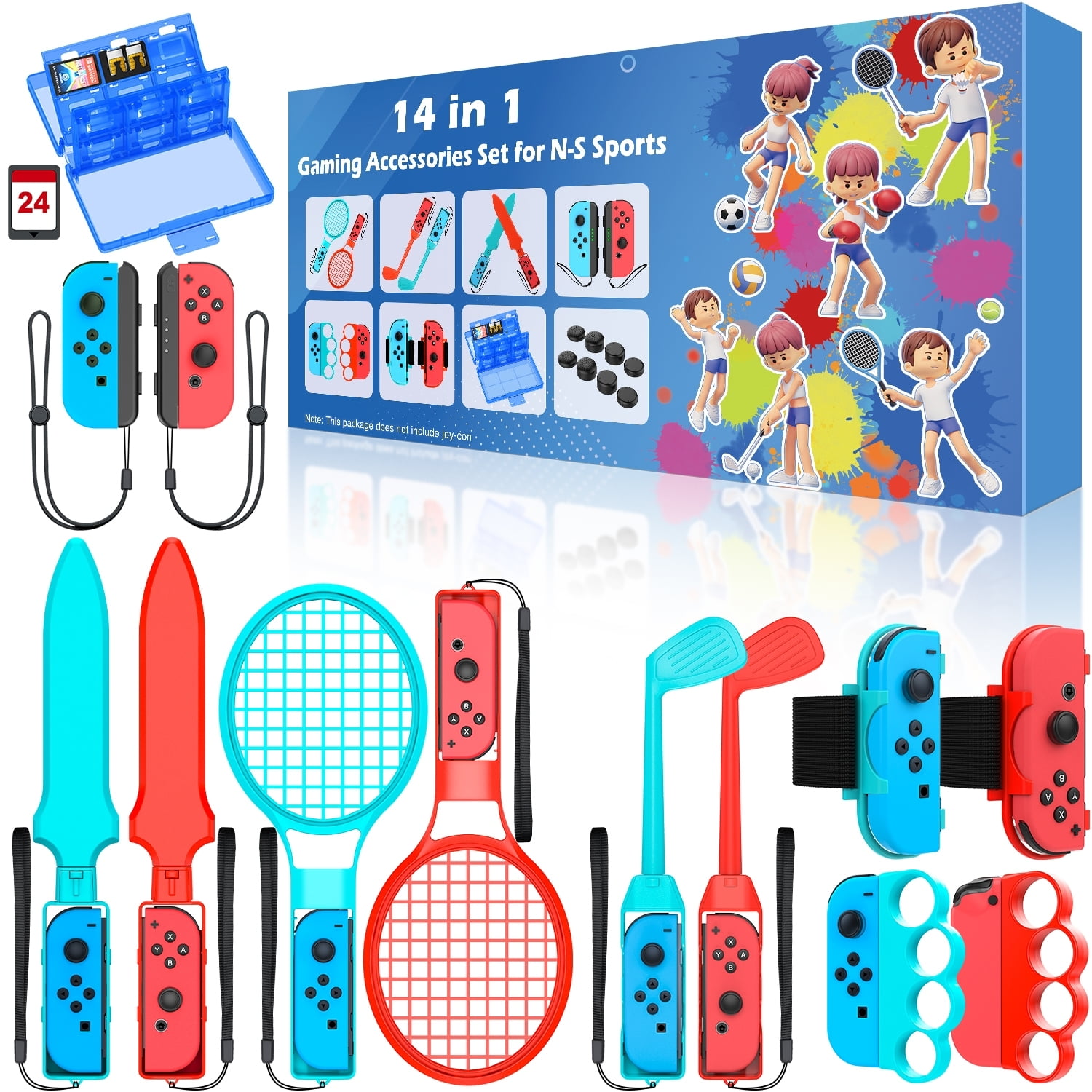 Switch Sports Accessories Bundle for Nintendo,ESYWEN 14 in 1 Family Accessories Kit for Switch