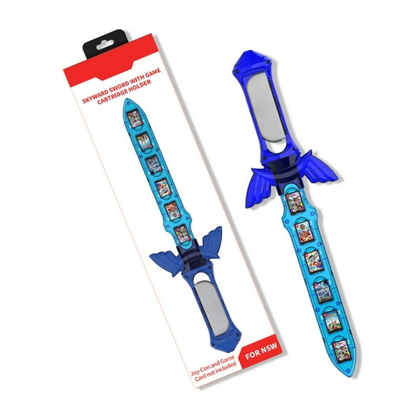 Switch Sports Accessories,Game Sword Compatible with Switch Sports Chambara (Swordplay)/Legend of Zelda: Skyward Sword HD ,with 6 Game Card Slots
